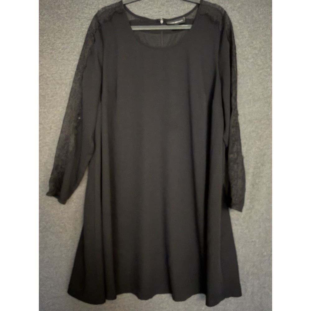 Lane bryant dress 18/20 Shift Long sleeve Black Lace Sleeve‎ Knee length Classic